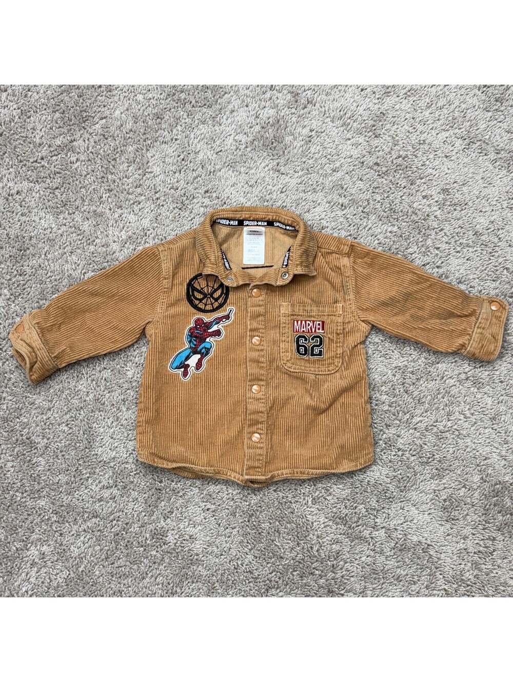 Marvel Spider-Man Corduroy Shirt for Toddler Size 2T